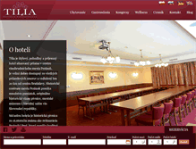 Tablet Screenshot of hoteltilia.sk